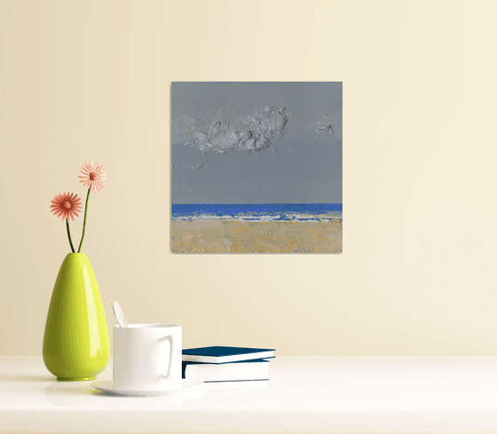 Ocean Landscape 8x8x2" 20x20x5cm 083018 by Bo Kravchenko