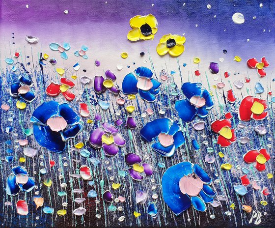 "Violet Night & Flowers in Love"