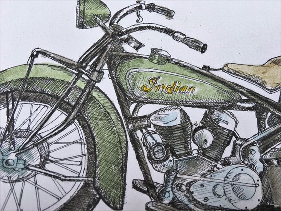 Vintage Indian Chief Motorcycle