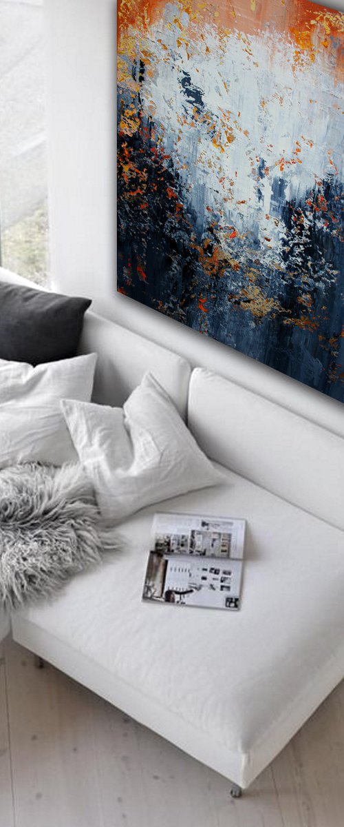 150x100cm. / abstract painting / Abstract 1145 by Alex Senchenko