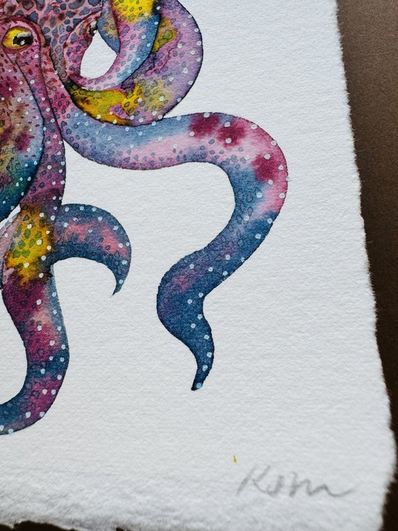 Abstract Watercolour Octopus