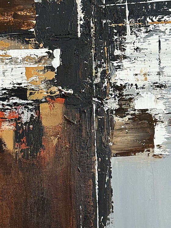 Balanced Axis. Square Contemporary Abstract