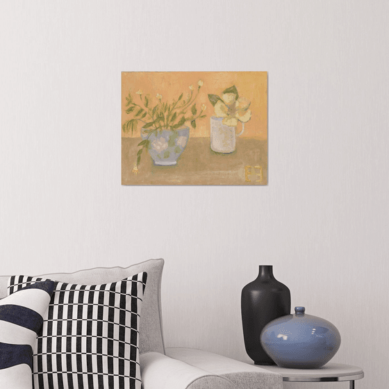 Still life with hibiscus