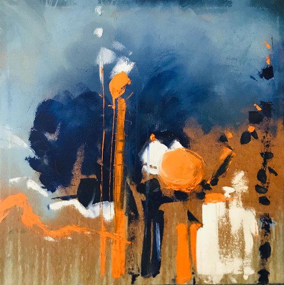 Abstract painting 240820191 Morning in the city