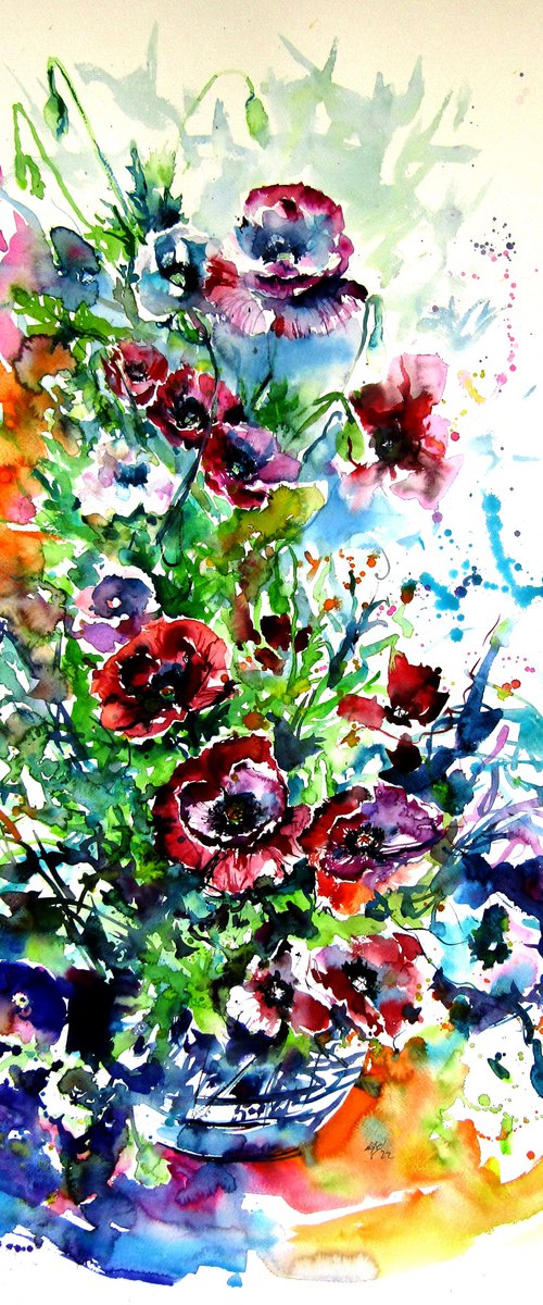 Colorful poppies in the garden by Kovács Anna Brigitta