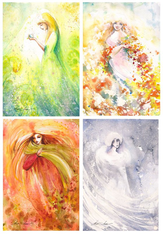 Four seasons-set of 4 artworks !