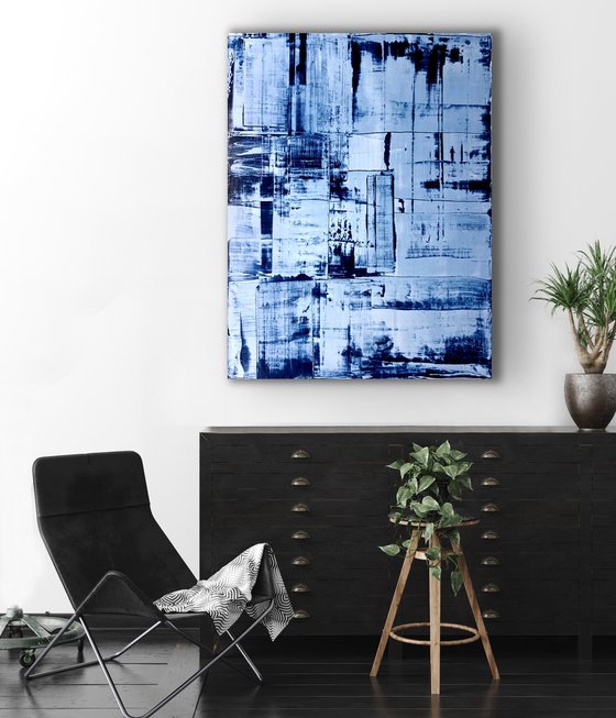 Blocks Of Blue (36x48in)