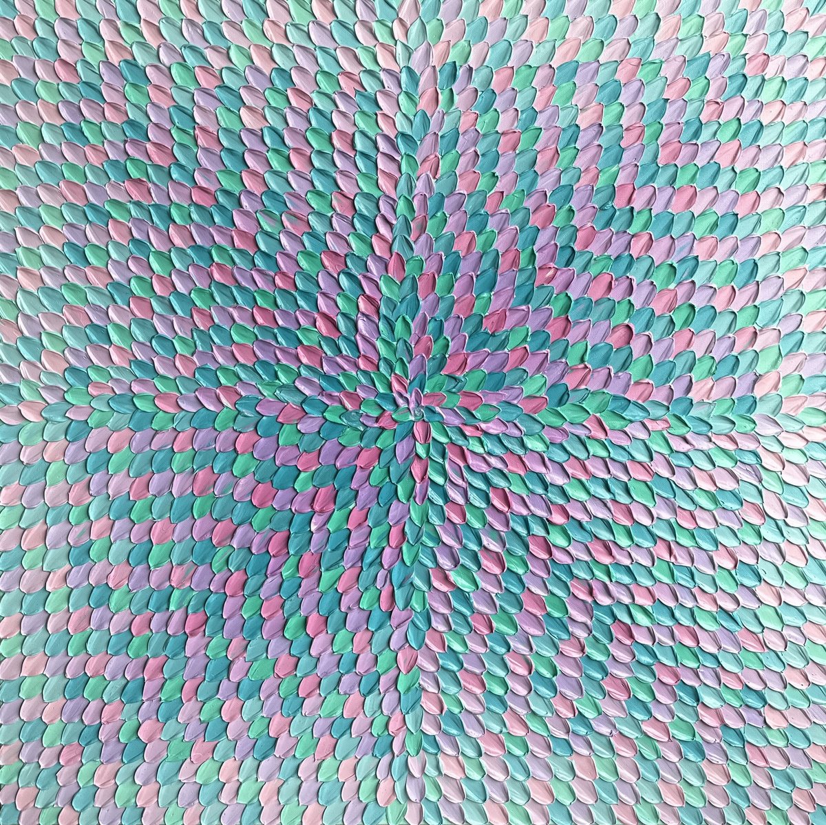 Geometric Abstract Acrylic Painting By Guzaliya Xavier, 30 X 30, Silky Dreams, Original Artwork