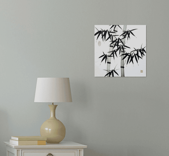 A Pair of Black Bamboos
