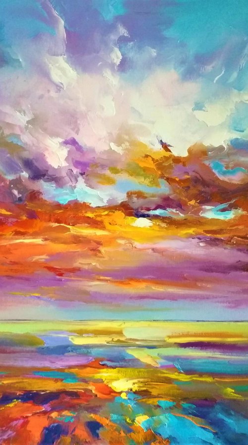 Abstract morning seascape 05 by Andrej  Ostapchuk