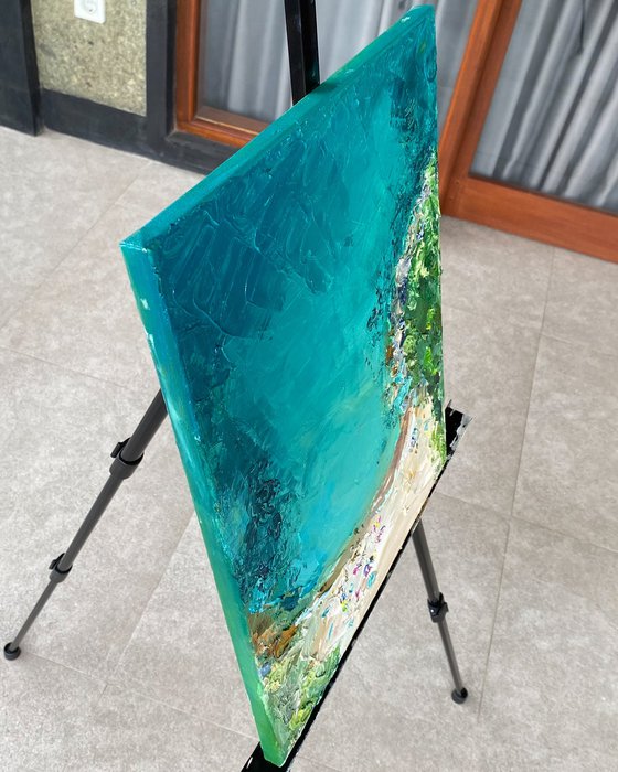 Turquoise Ocean Oil Painting