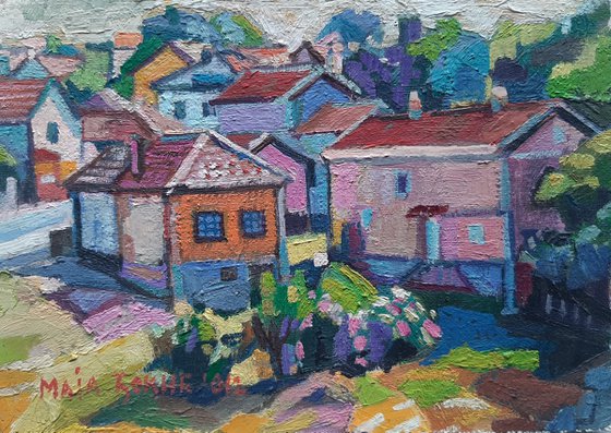 Village NO.8 miniature 16x11 cm