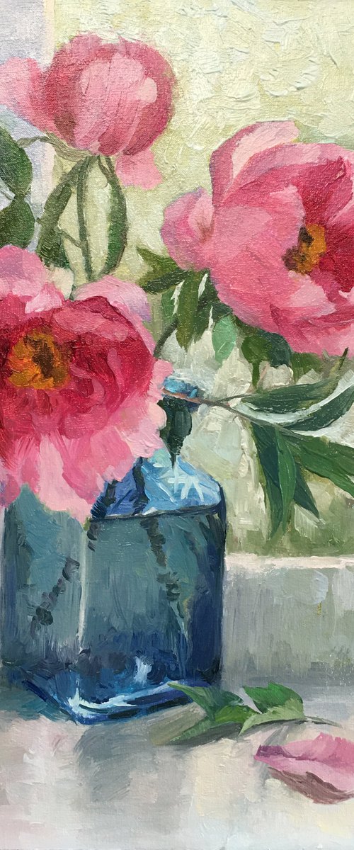 Peony by Window by Ling Strube