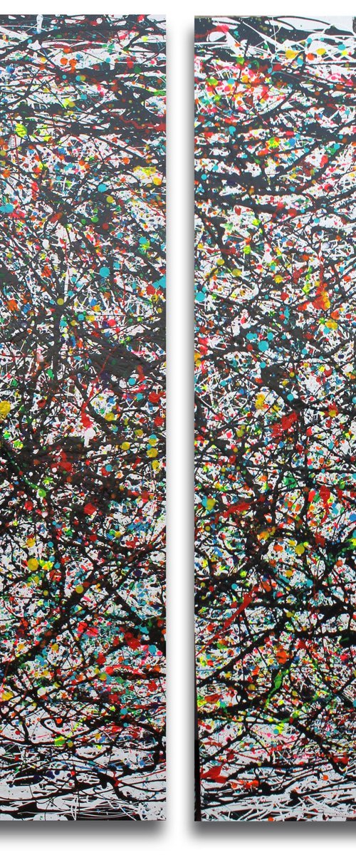 Paralells Worlds - Diptych by Juan Jose Garay