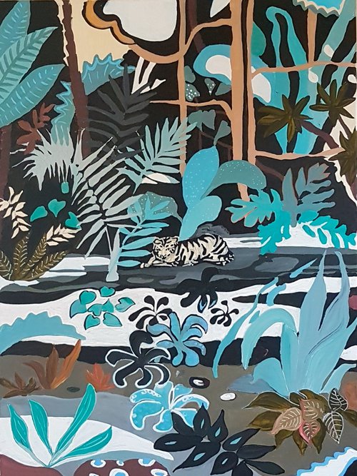 Jungle Fantasy 1: Blue Tiger by Kathrin Flöge