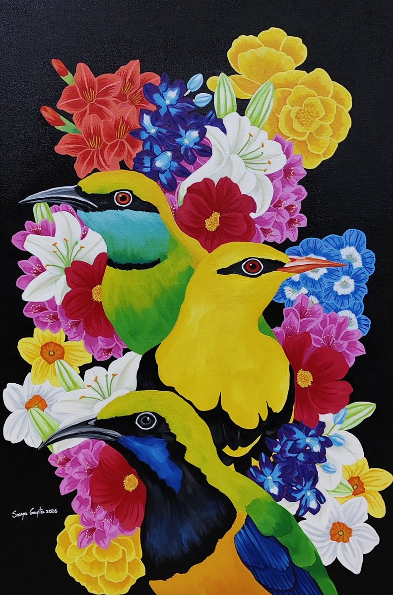 The Glorious Gardens Of Euphoria By Sreya Gupta, 24 X 36, Artwork For Sale On Artfinder