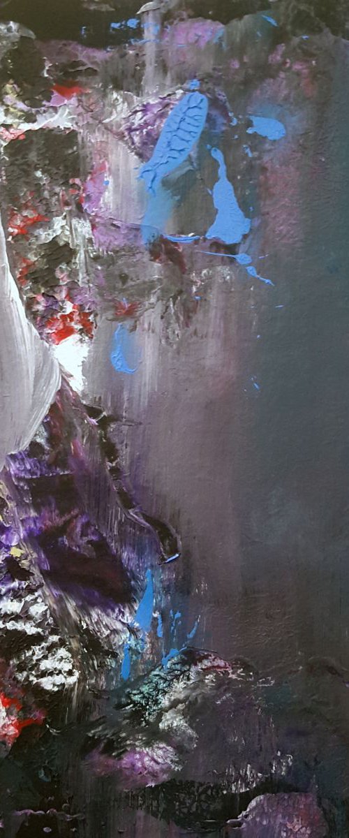 Diaphane deep blue eternity still life like cosmic energy by master O KLOSKA by Kloska Ovidiu