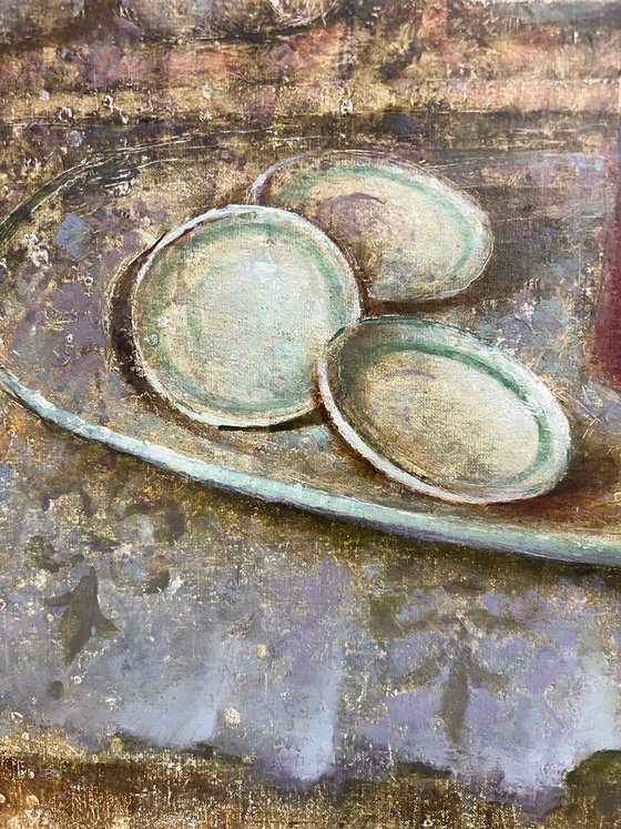 Earthy chocolate still life