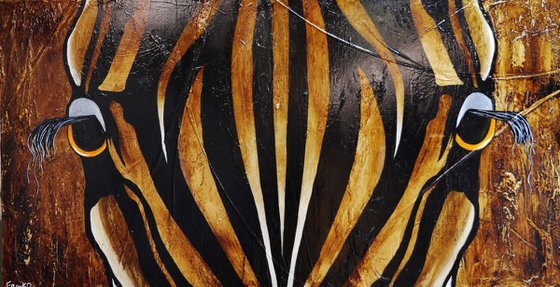 Khari (Like a King) 190cm x 100cm Huge Texture Zebra Urban Art