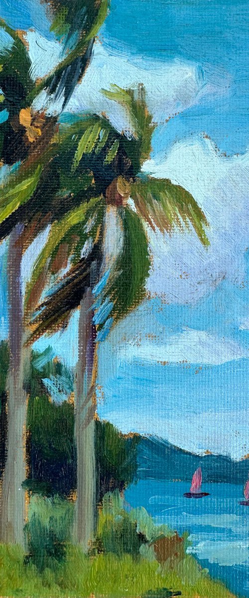 Two palms. Seascape by Anna Bogushevskaya