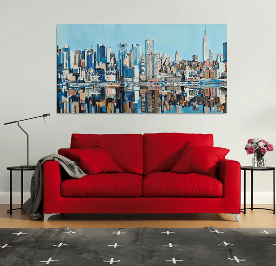 Urban Skyline Reflection New York