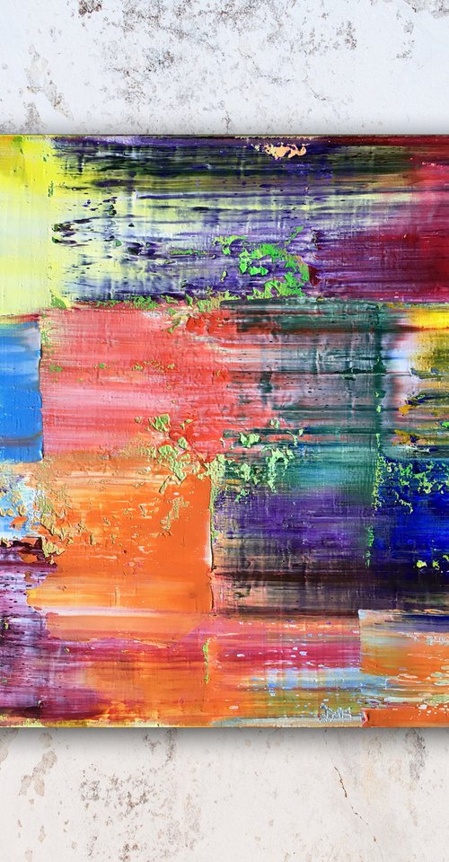"Bleed With Me - FREE USA SHIPPING - Original PMS Oil Painting On Canvas - 20 x 16 inches by Preston M. Smith (PMS)