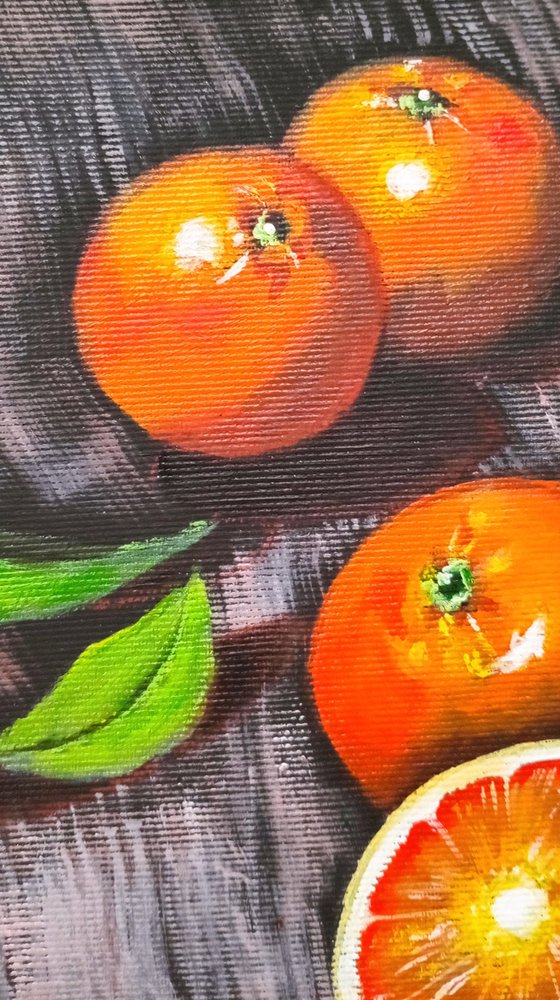 Vibrant Oranges on Midnight