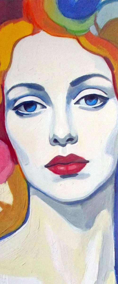 "Held In Light" - Female Portrait by Helena Wierzbicki