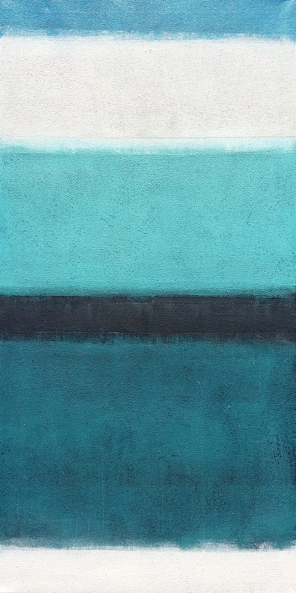  A Warm Blue Scarf By V+V Kniazievi, 16 X 31, Artwork For Sale On Artfinder