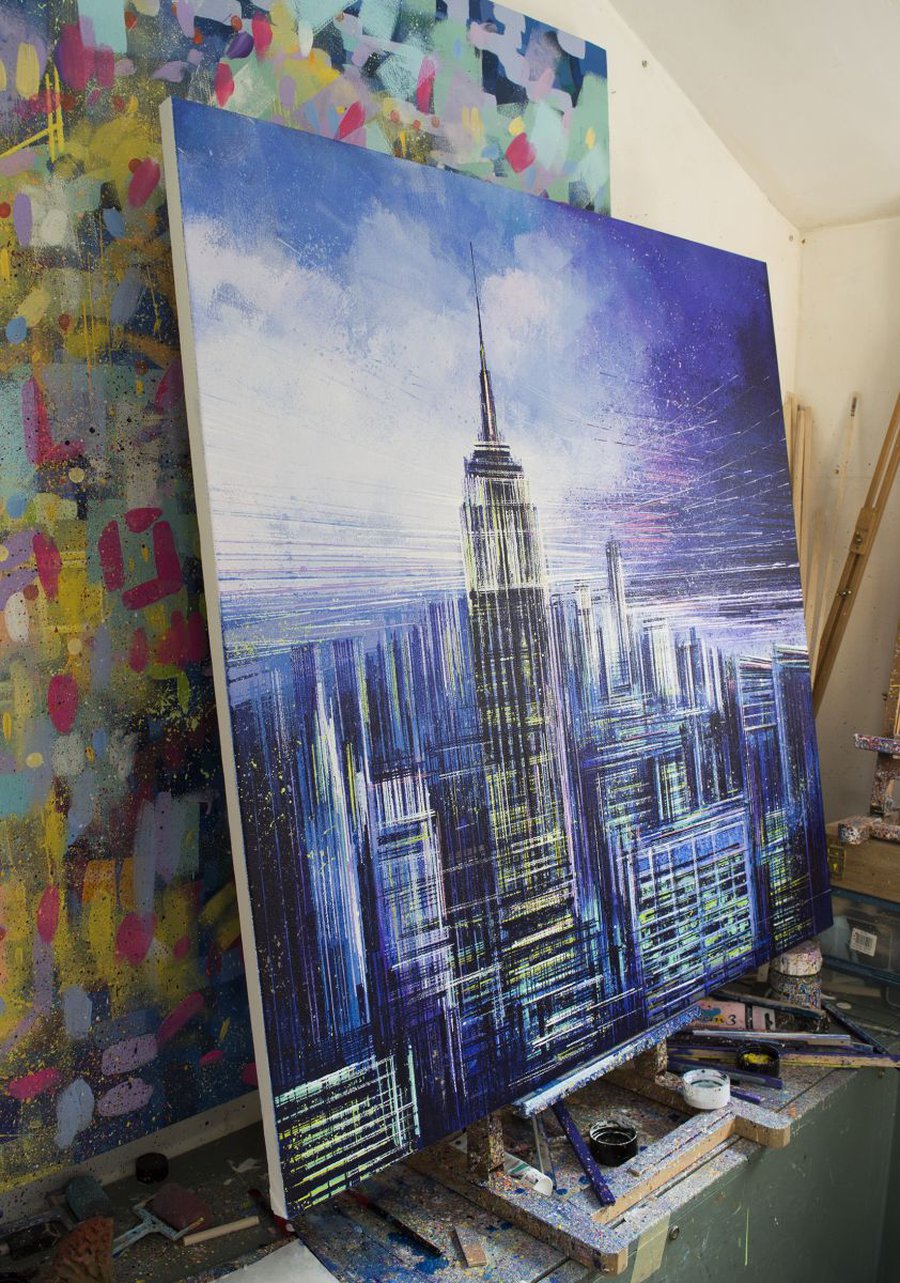 New York City Skyline Acrylic painting by Marc Todd Artfinder