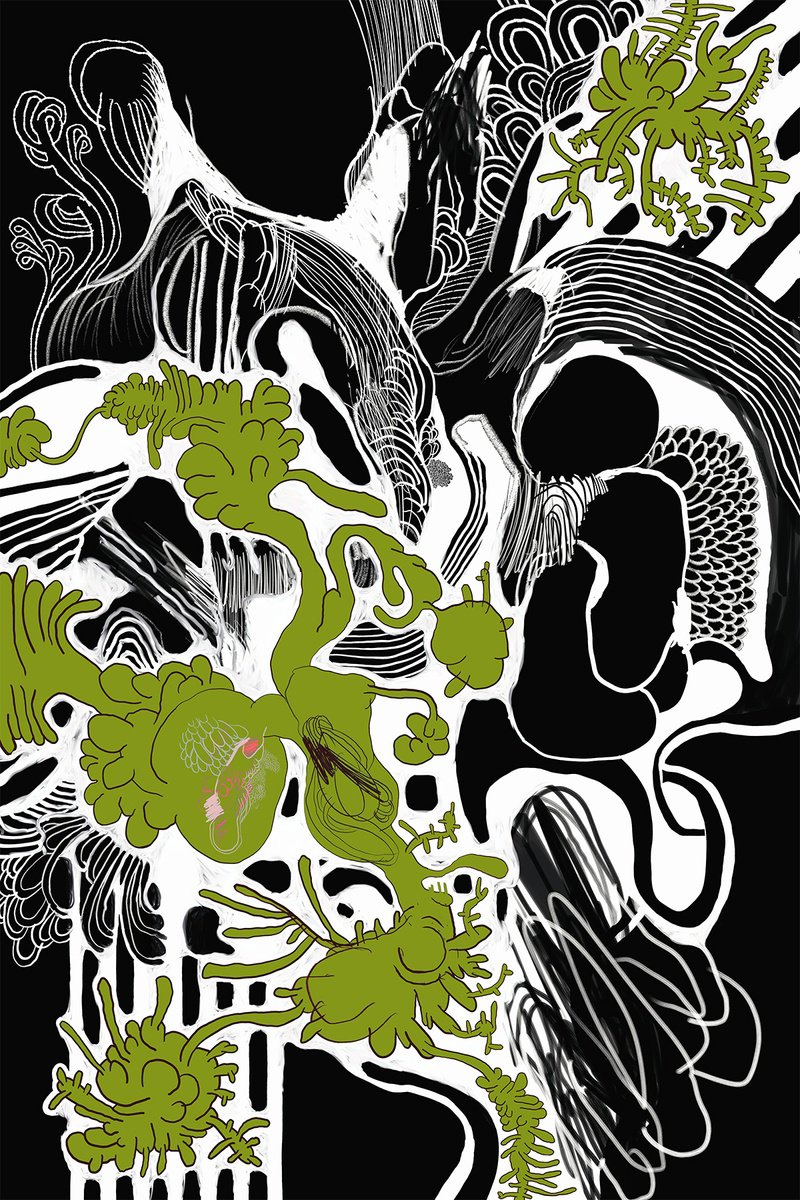 Abstract Giclee Print By Alasdair Willis, 16 X 23, Tuberous Sclerosis, Original Artwork