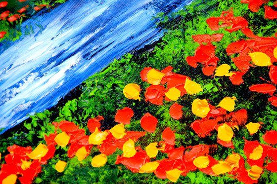 Energy of nature  landscape painting on canvas