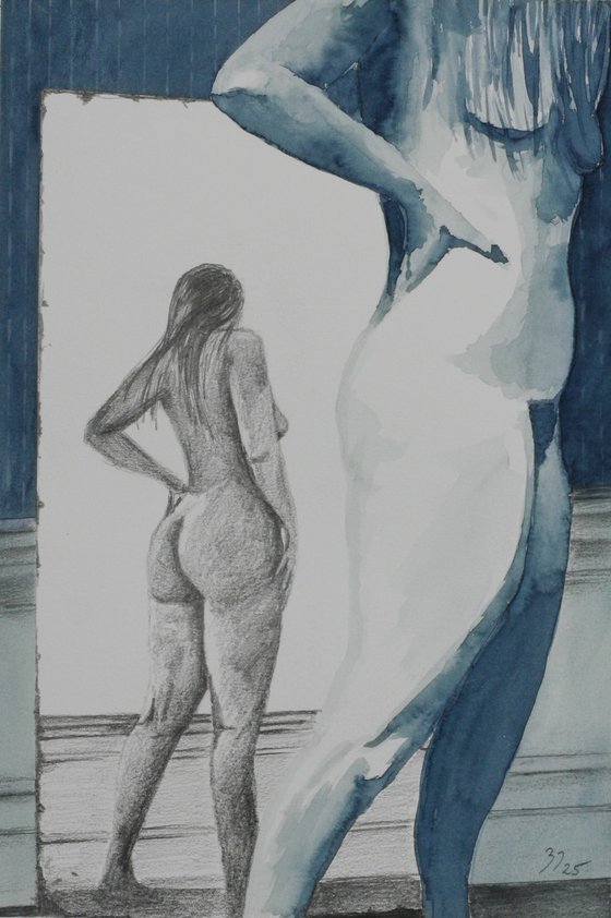 Blue Nude with Mirror