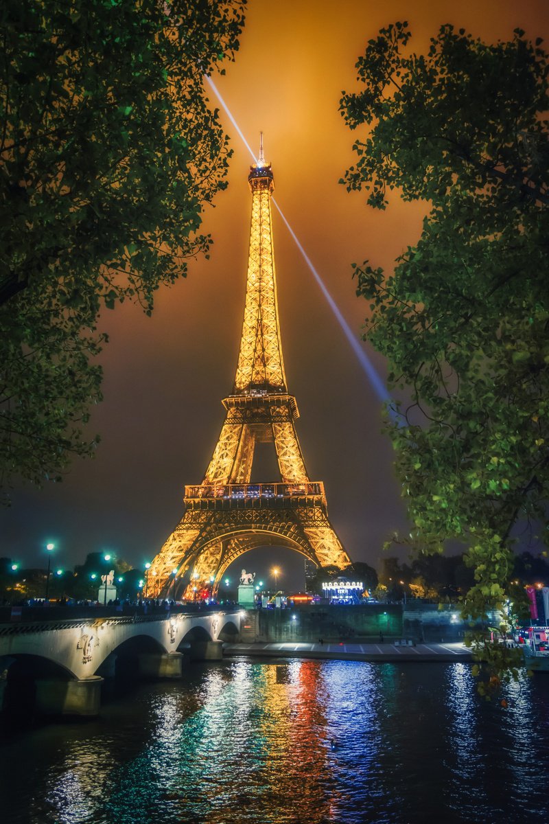 Photorealistic Cityscapes Photograph By Vlad Durniev, 24 X 35", Paris Illuminated, Original Artwork