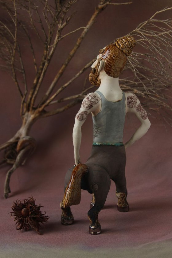 Hipster Centaur. Sculpture by Elya Yalonetski, 2018