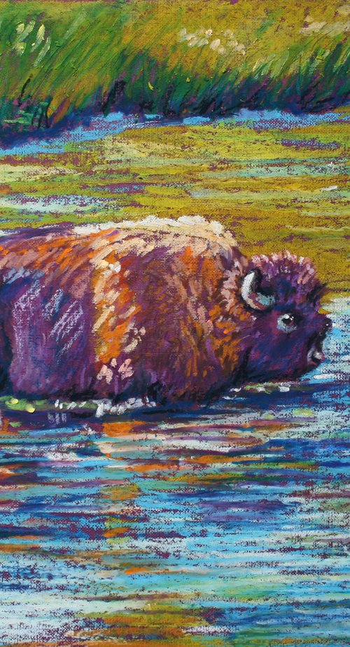 Bison I /  ORIGINAL PAINTING by Salana Art