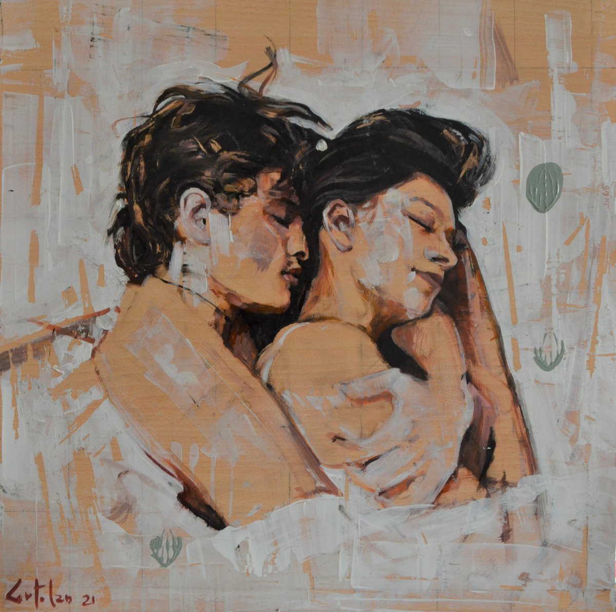 A Caress By Marco Ortolan, 17 X 17, Artwork For Sale On Artfinder