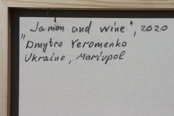 Jamon and wine, 70*50