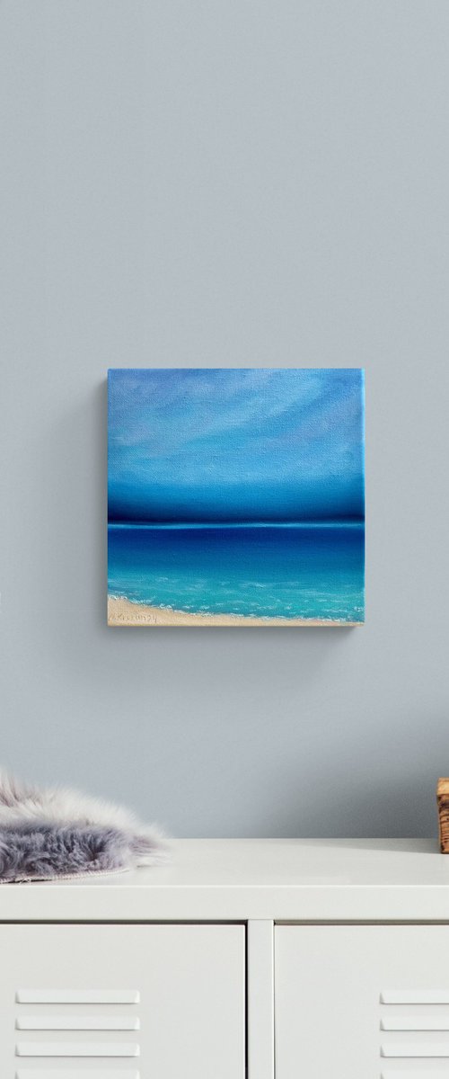 Ocean waves turquoise #1 by Nataliia Krykun