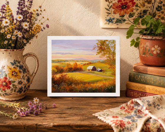 Warm tones rural landscape