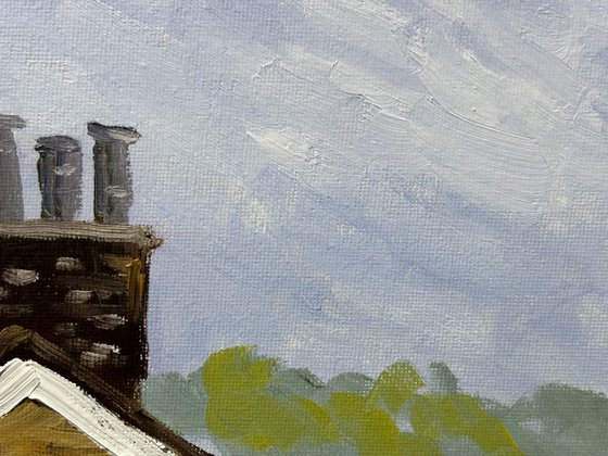 chimney on the roof