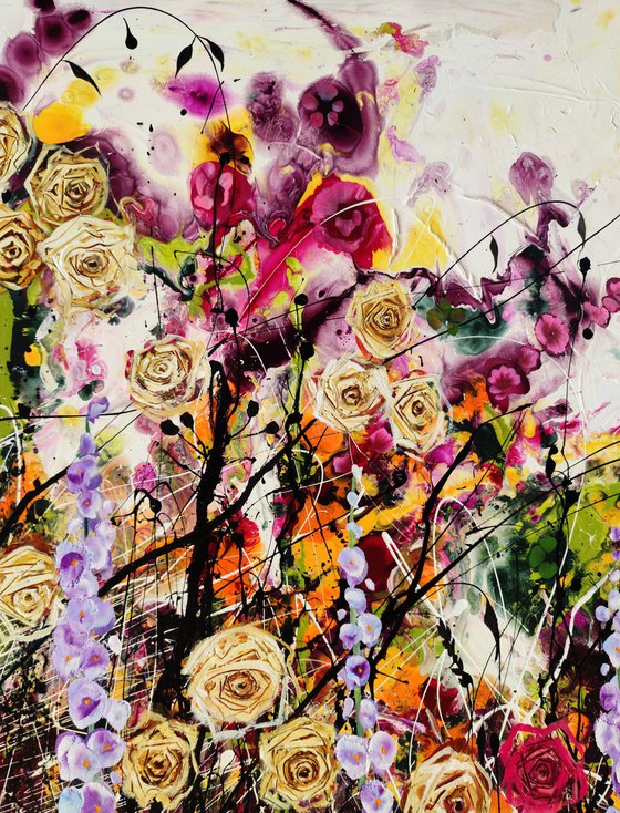 Roseberry Fields Abstract Floral Landscape