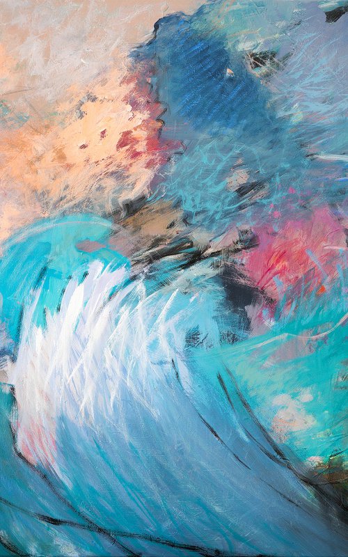 STORMBRINGER | ABSTRACT OCEAN PAINTING, ACRYLIC ON CANVAS by Uwe Fehrmann