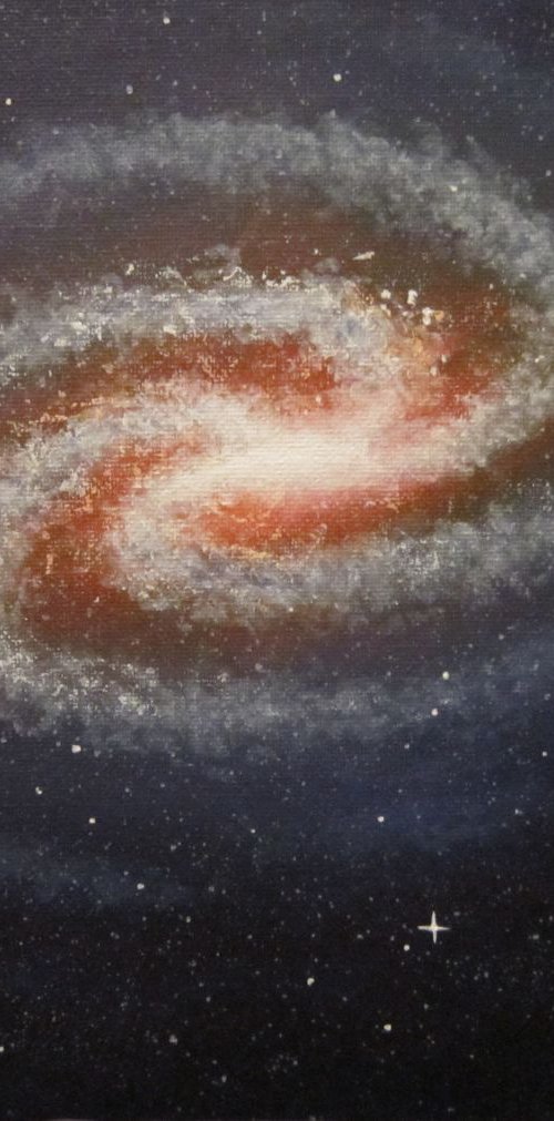 Galaxy Acrylic Painting 10'' x 12'' by Barry Gray