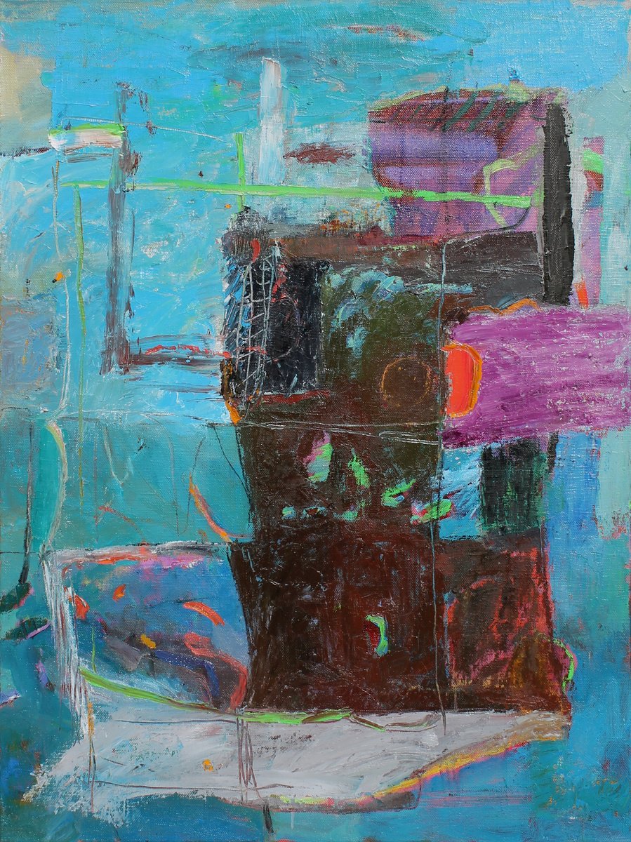 Expressive Oil Painting , Untitled By Sergiy Dekalyuk, 35 X 47, Artwork For Sale On Artfinder