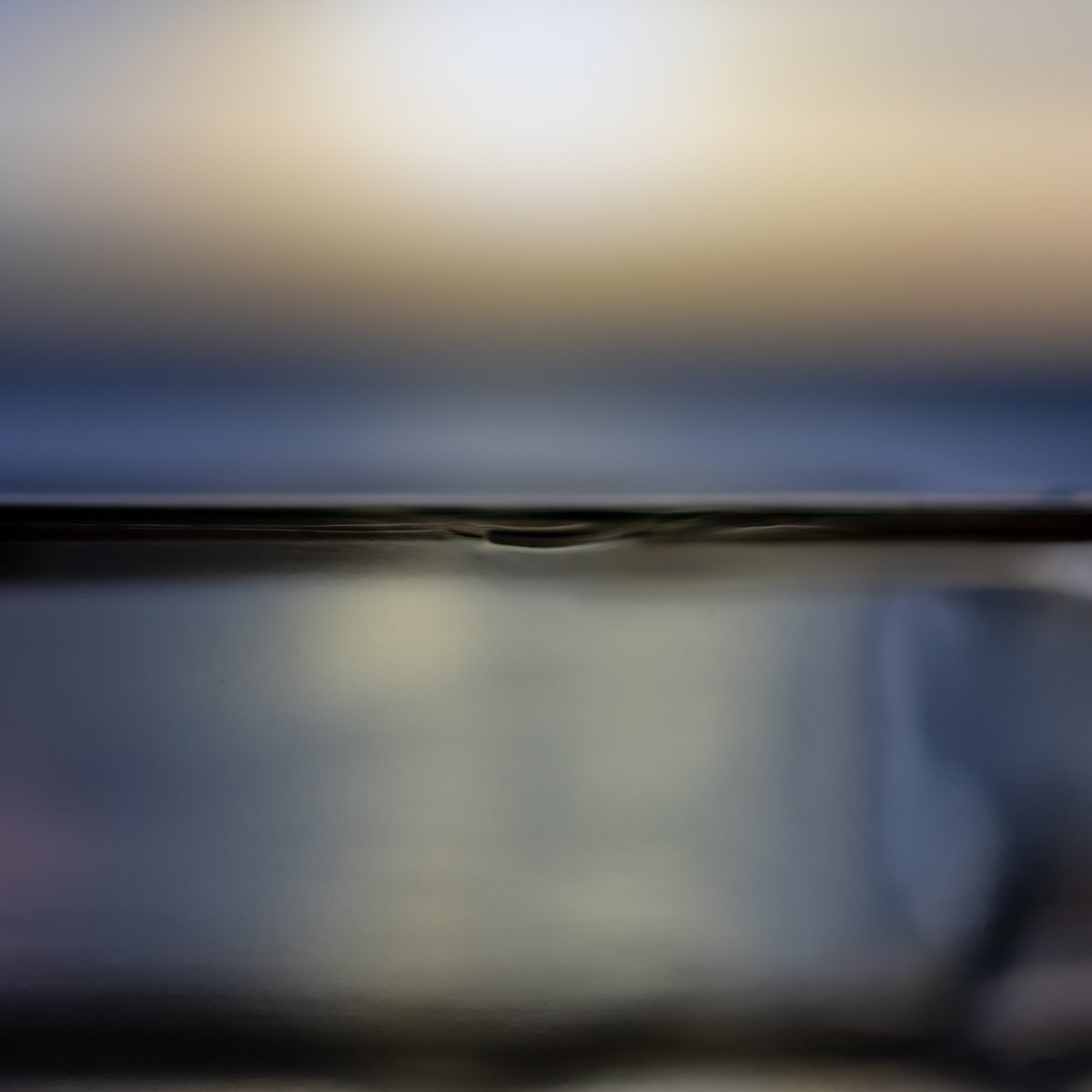 Abstract Landscape Photograph By Sven Pfrommer, 41 X 41", Fluid Horizon Il - Seascape Photoart, Original Artwork