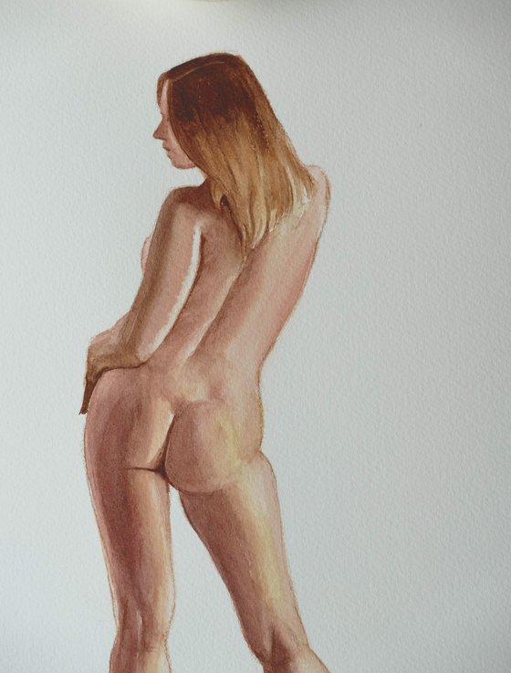 Standing female nude