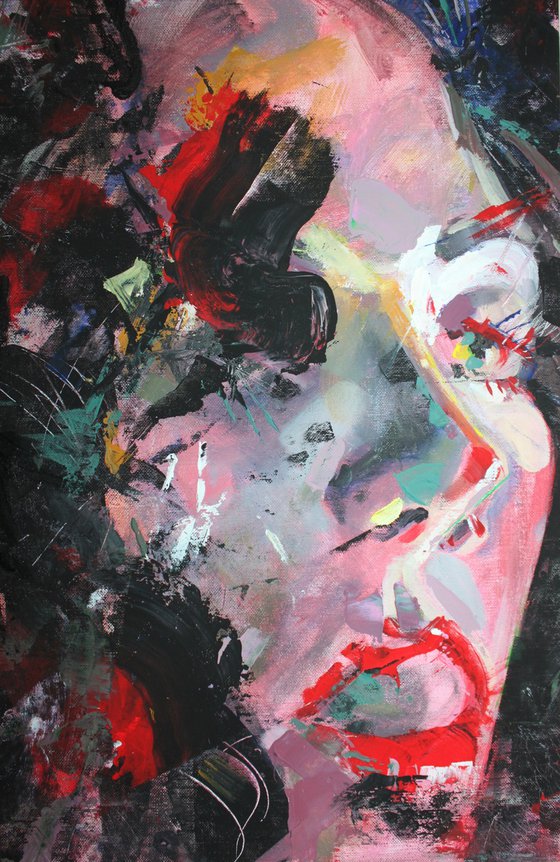 Pink and Passionate Portrait of a Night girl
