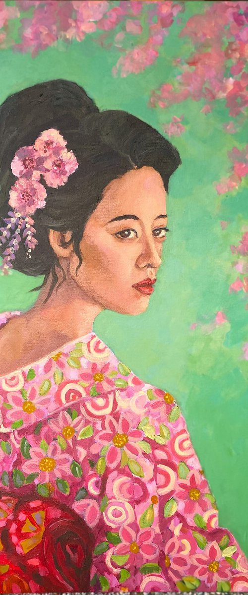 Sakura  -  Japanese portrait by Colette Baumback