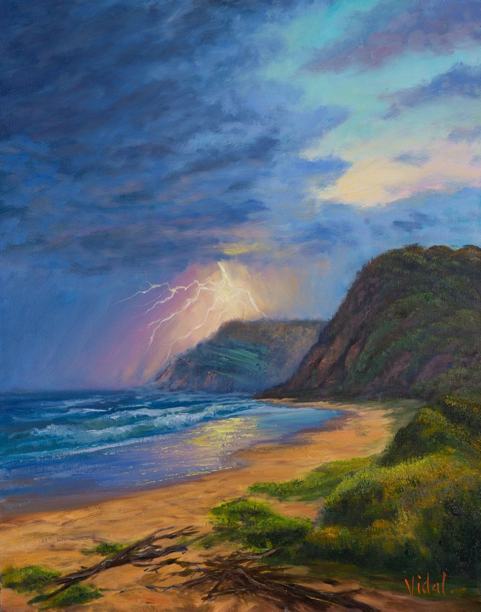 Storm on the Ocean Near Garie Beach, NSW by Christopher Vidal